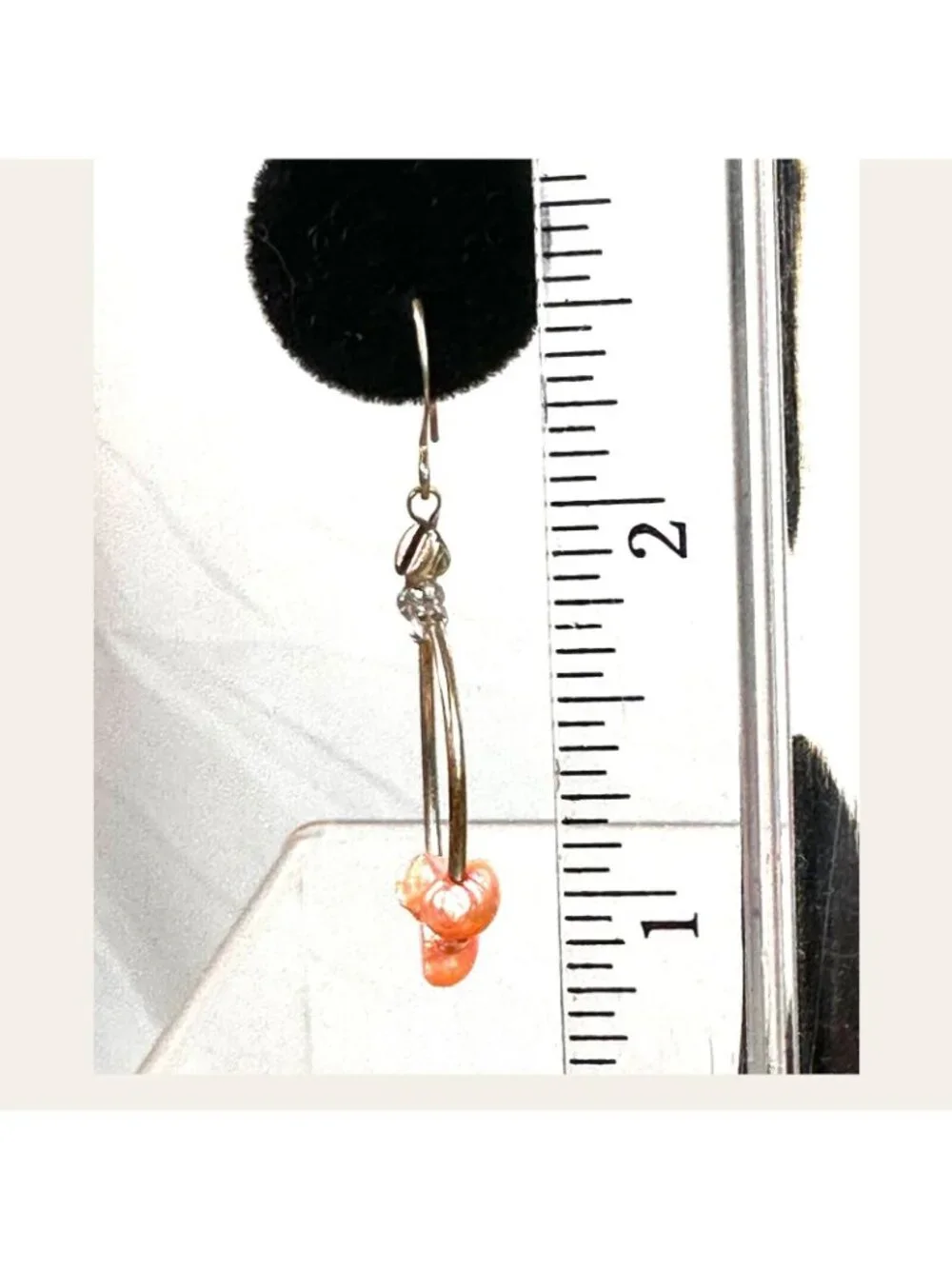 Liquid Silver Fresh Water Peach Pearls Dangle Earrings Tested Non-Reactive